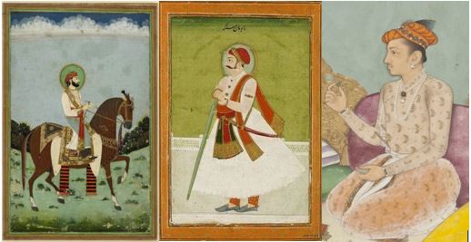 Rulers of Amer and patrons of art and architecture, from the left- Jai Singh II, Man Singh I, Jai Singh I