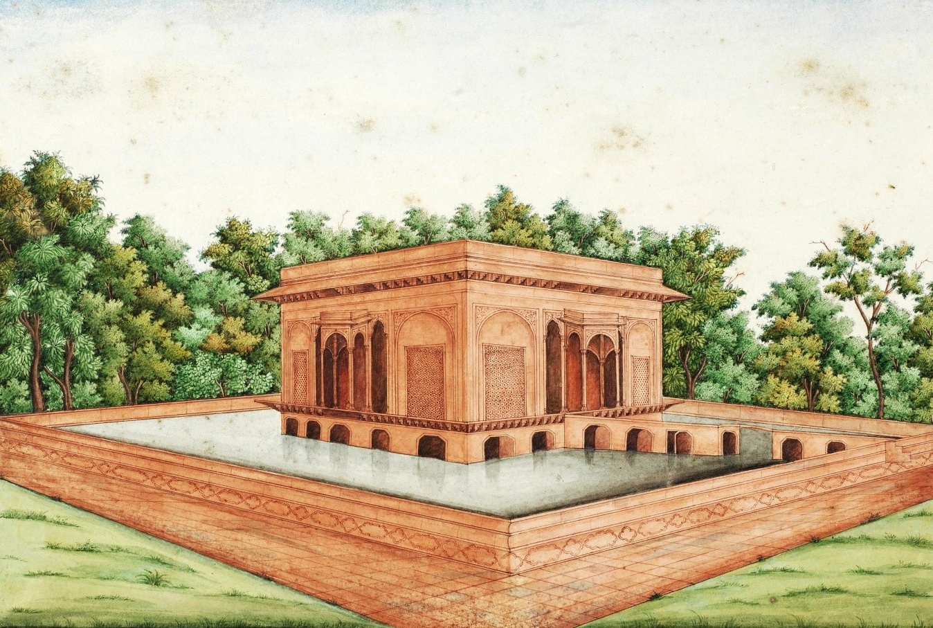 Zafar Mahal. painting by Ghulam Ali. Image Source: Wikimedia Commons