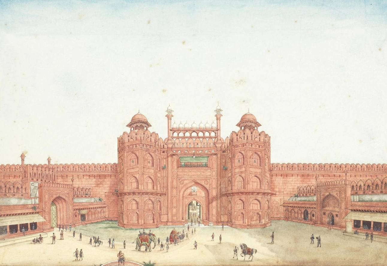 Lahori Gate, painting by Ghulam Ali. Image Source: Wikimedia Commons
