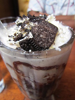 A glass of Oreo Milk Shake, Image Source: Flickr
