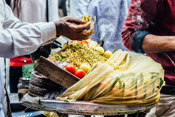 A vendor selling Chaat, Image Source: Flickr