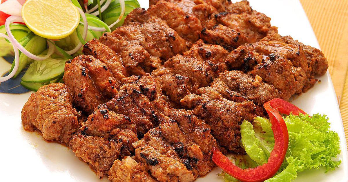 Kababs roasted & ready to serve. Image source: Wikimedia Commons