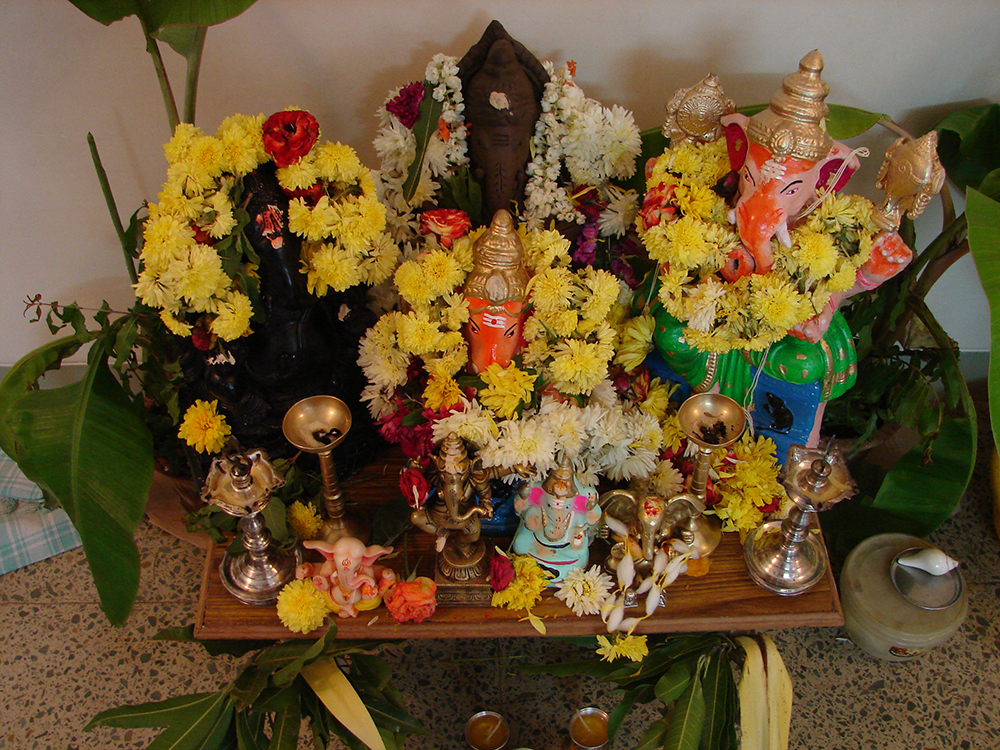 Lord Ganesha, worshipped at home