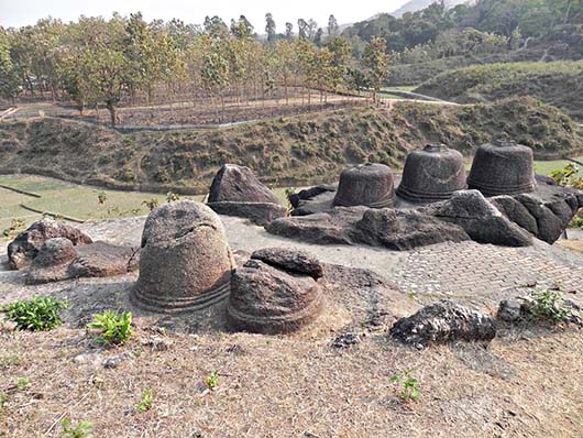 View of the Jain complex at Sri Surya Pahari