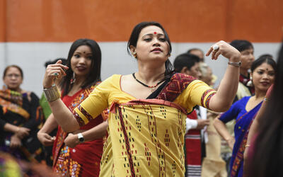 Mising women dancing at Ali-Aye-Ligang Festival. Image source: iStock