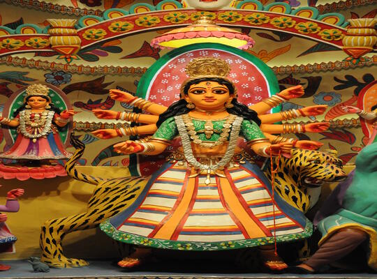Art Activities during Durga Puja