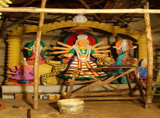 Art Activities during Durga Puja