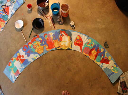 Art Activities during Durga Puja