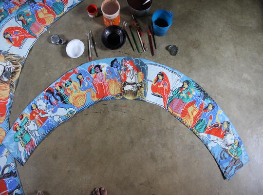 Art Activities during Durga Puja