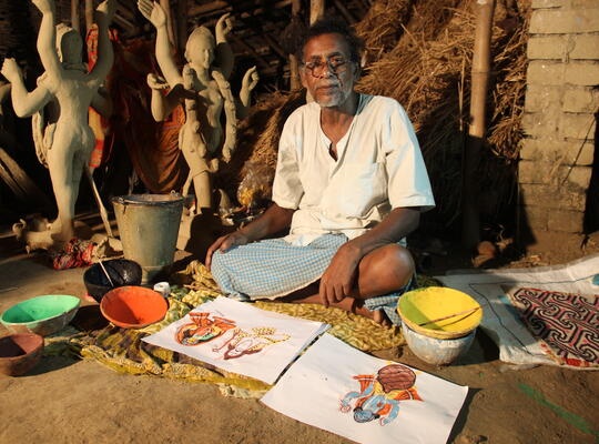 Art Activities during Durga Puja