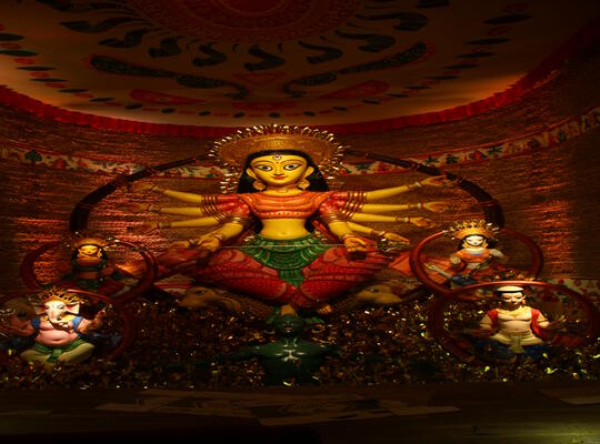 Art Activities during Durga Puja