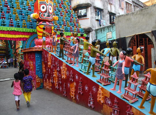 Art Activities during Durga Puja