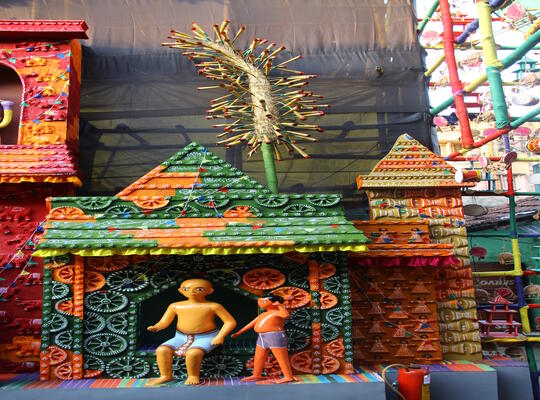 Art Activities during Durga Puja