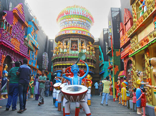 Art Activities during Durga Puja