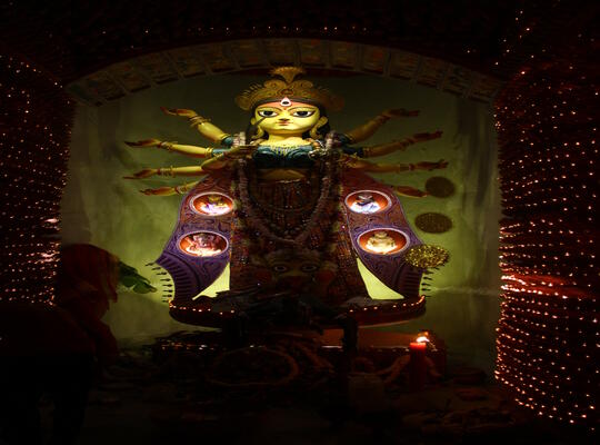Art Activities during Durga Puja