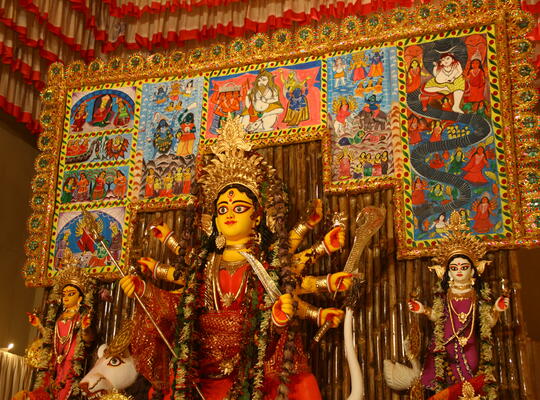 Art Activities during Durga Puja