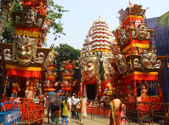 Art Activities during Durga Puja
