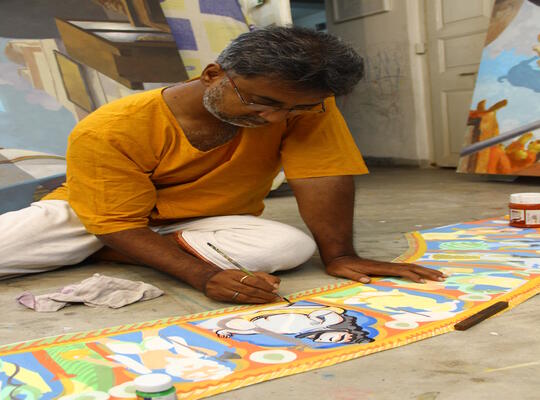 Art Activities during Durga Puja