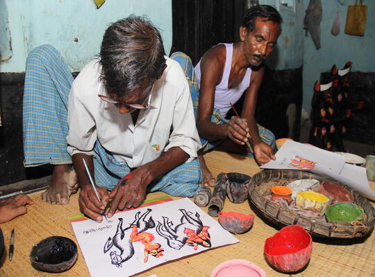 Art Activities during Durga Puja