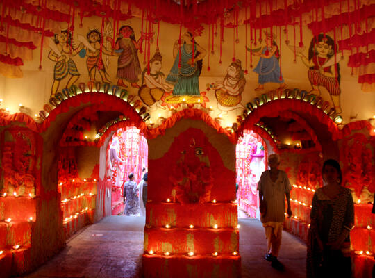 Art Activities during Durga Puja