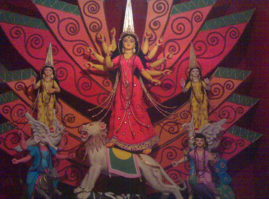 Art Activities during Durga Puja