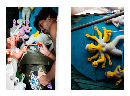 Art Activities during Durga Puja