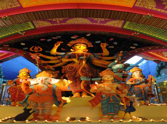 Art Activities during Durga Puja