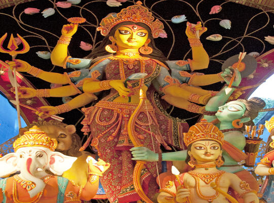 Art Activities during Durga Puja